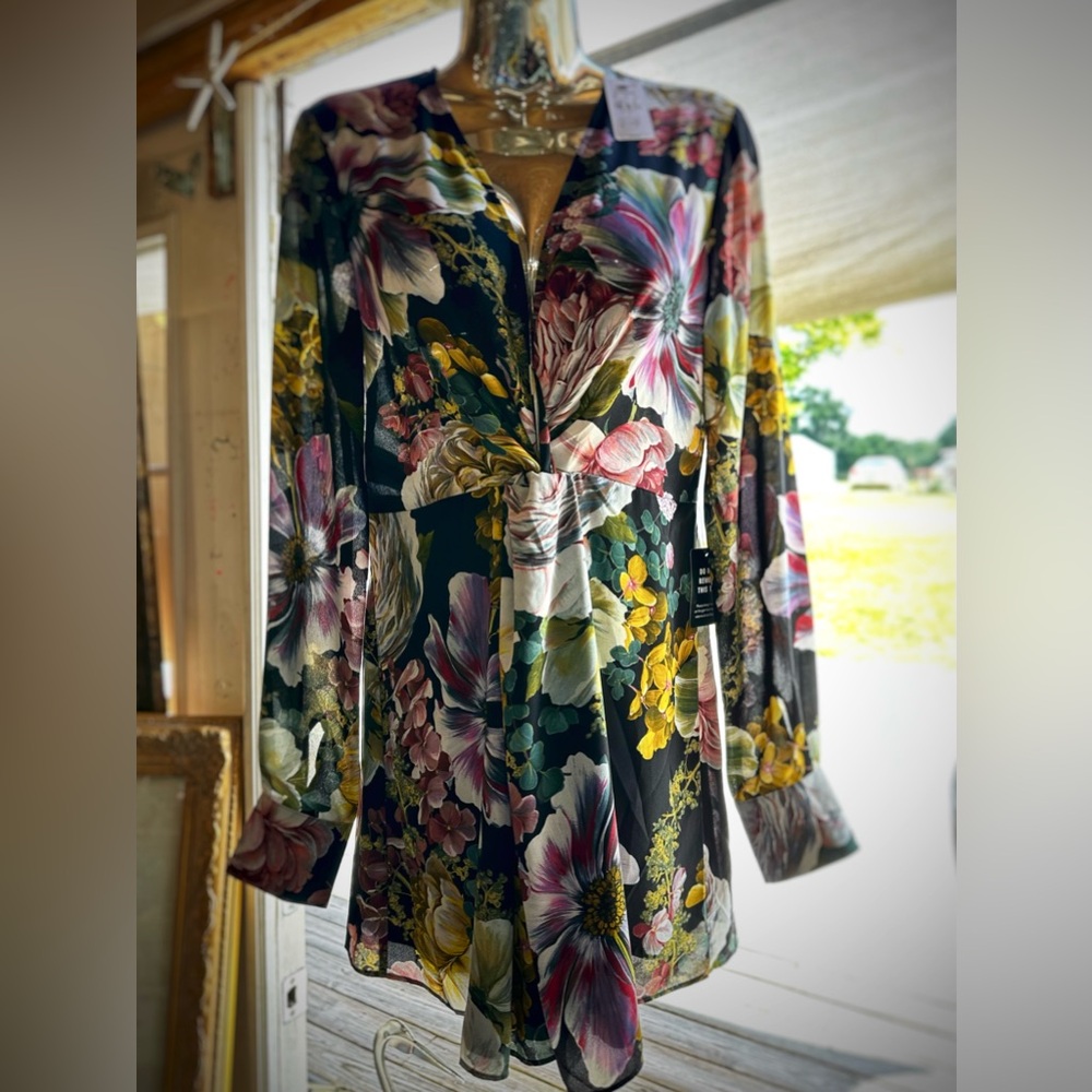 Long sleeve floral romper